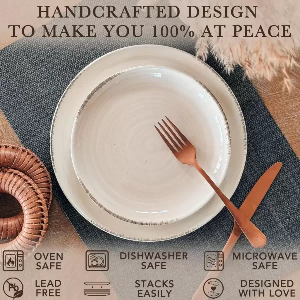 imageMora Ceramic Helix Swirl Salad Plates Set of 6 8in Spiral Porcelain Dish for Kitchen Small Dinner Lunch Appetizer Dessert etc  Dishwasher Microwave Freezer Oven Safe Dishware  Snowy WhiteSnowy White