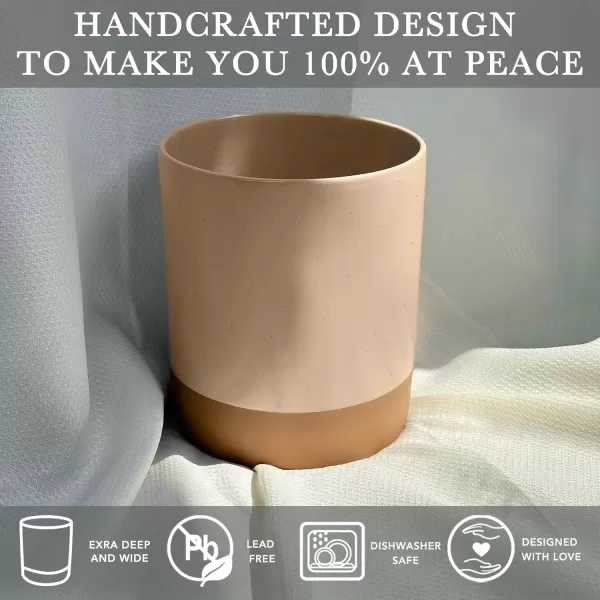 imageMora Ceramic Kitchen Utensil Holder  Wooden Spoon ampamp Spatula Crock for Countertop Modern Farmhouse Home Decor Extra Large 73quot Cooking Organizer for Stove Top and Counter  Heavy ampamp Sturdy  ChaiChai