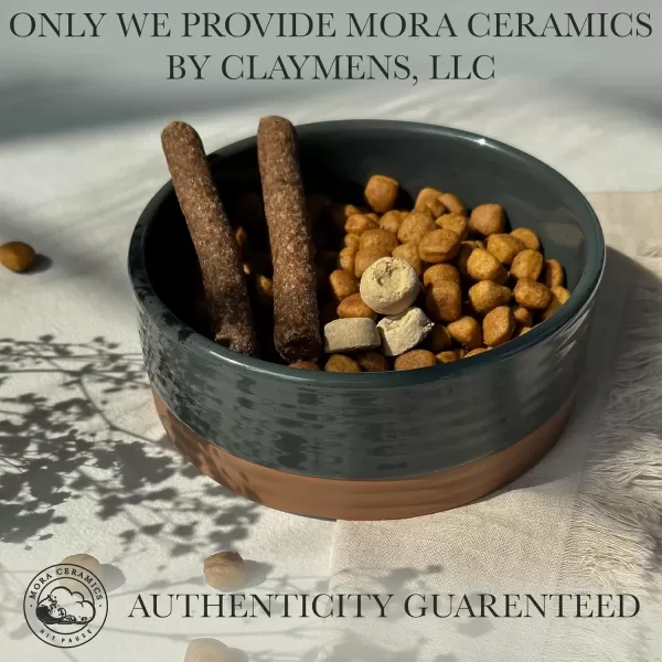 imageMora Ceramic Pet Bowl Size Medium  FoodWater Dish for Large Puppies Cats Retrievers Medium Sized Dogs ect 28oz or 4 Cups  Basic Bowls for Your Dog or Cat Mix and Match for a Set  CharcoalCharcoal