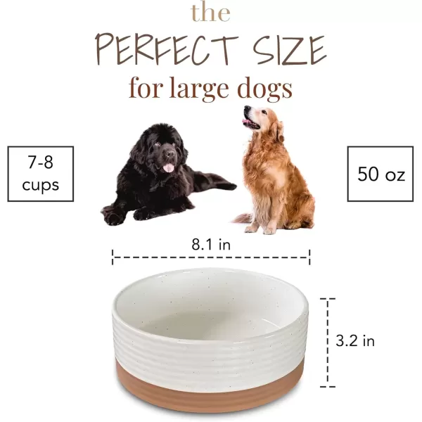 imageMora Ceramic Pet Bowl Size Medium  FoodWater Dish for Large Puppies Cats Retrievers Medium Sized Dogs ect 28oz or 4 Cups  Basic Bowls for Your Dog or Cat Mix and Match for a Set  CharcoalVanilla White