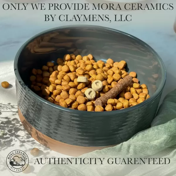 imageMora Ceramic Pet Bowl Size Medium  FoodWater Dish for Large Puppies Cats Retrievers Medium Sized Dogs ect 28oz or 4 Cups  Basic Bowls for Your Dog or Cat Mix and Match for a Set  CharcoalCharcoal