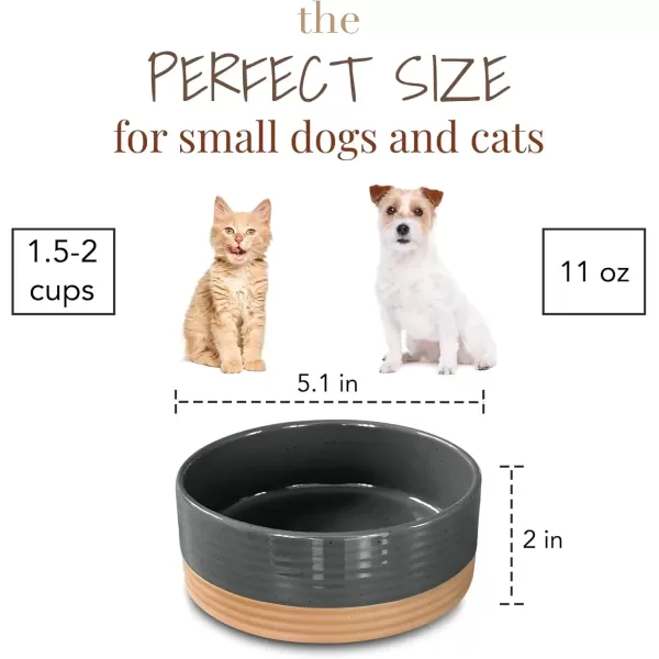 imageMora Ceramic Pet Bowl Size Medium  FoodWater Dish for Large Puppies Cats Retrievers Medium Sized Dogs ect 28oz or 4 Cups  Basic Bowls for Your Dog or Cat Mix and Match for a Set  CharcoalCharcoal