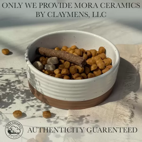 imageMora Ceramic Pet Bowl Size Medium  FoodWater Dish for Large Puppies Cats Retrievers Medium Sized Dogs ect 28oz or 4 Cups  Basic Bowls for Your Dog or Cat Mix and Match for a Set  CharcoalVanilla White