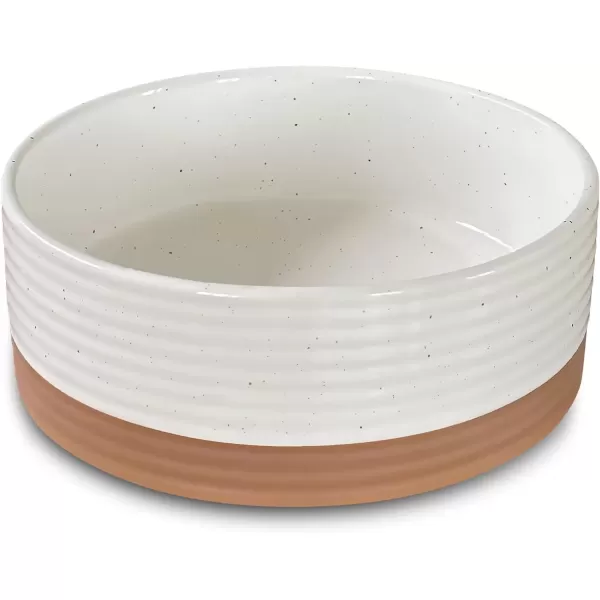 imageMora Ceramic Pet Bowl Size Medium  FoodWater Dish for Large Puppies Cats Retrievers Medium Sized Dogs ect 28oz or 4 Cups  Basic Bowls for Your Dog or Cat Mix and Match for a Set  CharcoalVanilla White