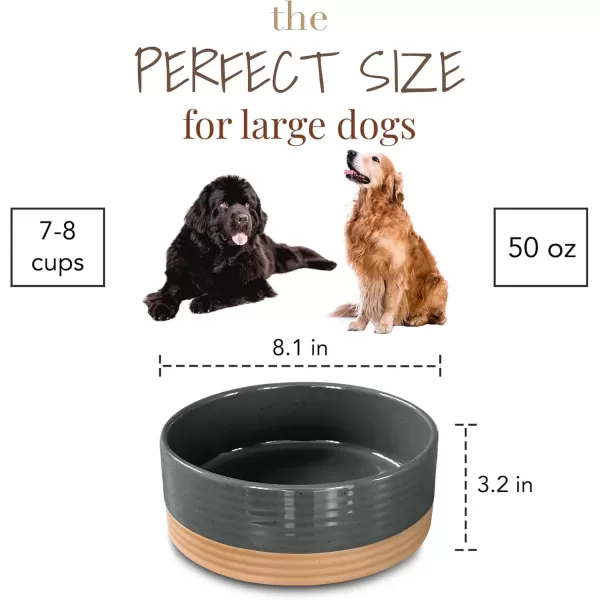 imageMora Ceramic Pet Bowl Size Medium  FoodWater Dish for Large Puppies Cats Retrievers Medium Sized Dogs ect 28oz or 4 Cups  Basic Bowls for Your Dog or Cat Mix and Match for a Set  CharcoalCharcoal