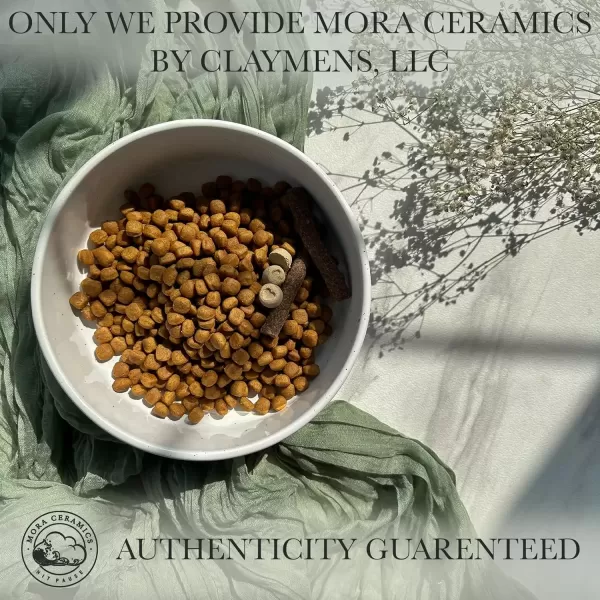 imageMora Ceramic Pet Bowl Size Medium  FoodWater Dish for Large Puppies Cats Retrievers Medium Sized Dogs ect 28oz or 4 Cups  Basic Bowls for Your Dog or Cat Mix and Match for a Set  CharcoalVanilla White