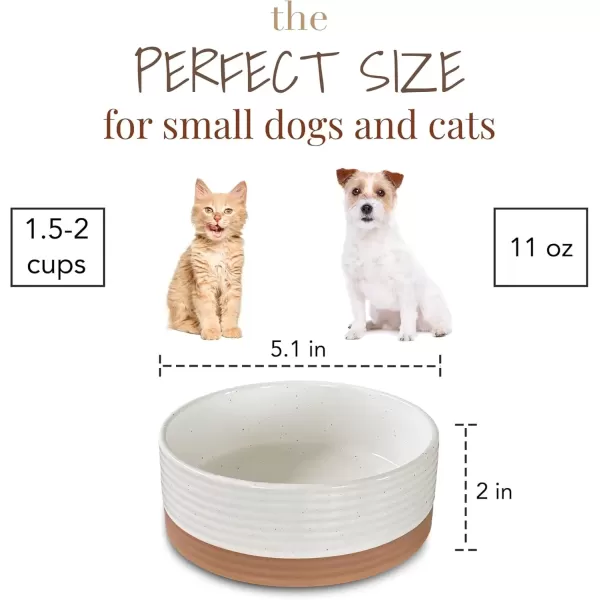 imageMora Ceramic Pet Bowl Size Medium  FoodWater Dish for Large Puppies Cats Retrievers Medium Sized Dogs ect 28oz or 4 Cups  Basic Bowls for Your Dog or Cat Mix and Match for a Set  CharcoalVanilla White