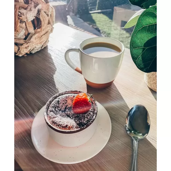 imageMora Ceramic Ramekins  8oz Set of 6  Small Oven Safe Baking DishesCups  For Personal Pudding Creme Brulee Souffle Serving Dip Custard Ice Cream  Single Mini Bowls  Artisan ColorsVanilla White