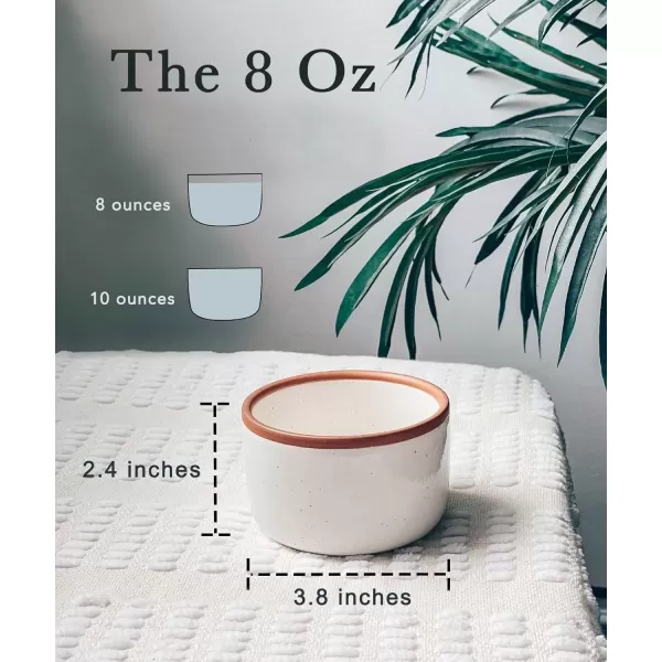 imageMora Ceramic Ramekins  8oz Set of 6  Small Oven Safe Baking DishesCups  For Personal Pudding Creme Brulee Souffle Serving Dip Custard Ice Cream  Single Mini Bowls  Artisan ColorsVanilla White
