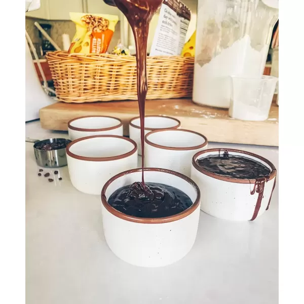 imageMora Ceramic Ramekins  8oz Set of 6  Small Oven Safe Baking DishesCups  For Personal Pudding Creme Brulee Souffle Serving Dip Custard Ice Cream  Single Mini Bowls  Artisan ColorsVanilla White
