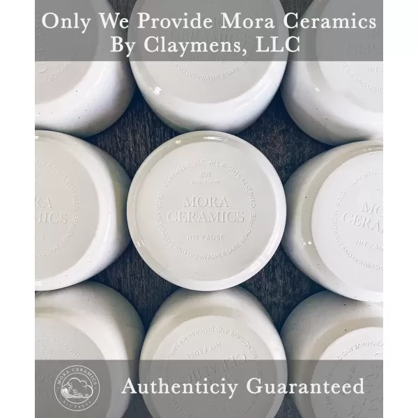 imageMora Ceramic Ramekins  8oz Set of 6  Small Oven Safe Baking DishesCups  For Personal Pudding Creme Brulee Souffle Serving Dip Custard Ice Cream  Single Mini Bowls  Artisan ColorsVanilla White