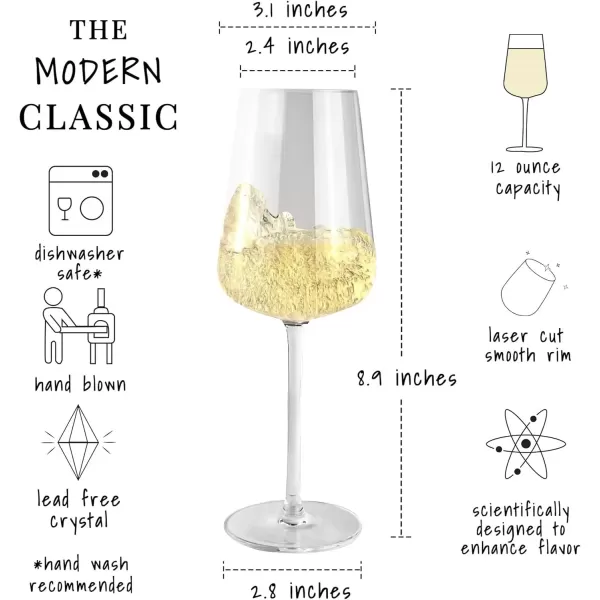 imageThe Henry Red Wine Glasses  Set of 2 25 oz Classic Oversized Hand Blown Crystal Glass Perfect for Drinking Burgundy Cabernet Sauvignon Shiraz Malbec Etc Unique Elegant ampamp LargeShirley 12oz  Set of 4