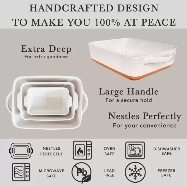 imageMora 7x11in ampamp Loaf Baking Dishes  Porcelain Casserole ampamp Bakeware OventoTable Freezer Safe  Set of 2 WhiteVanilla White