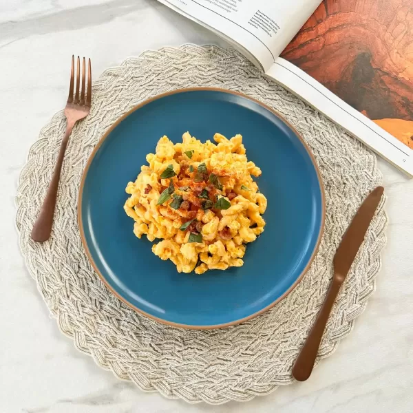imageMora Ceramic Dinner Plates Set of 6 10 inch Dish Set  Microwave Oven and Dishwasher Safe Scratch Resistant Modern Rustic Dinnerware Kitchen Porcelain Serving Dishes  Earl GreyArtisan Matte