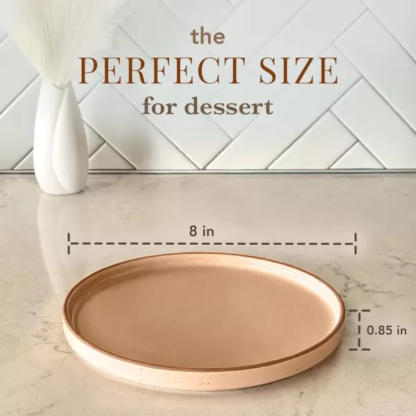 imageMora Ceramic Flat Plates Set of 68 in  The Dessert Salad Appetizer Small Lunch etc Plate Microwave Oven and Dishwasher Safe Scratch Resistant Kitchen Porcelain Dish  ChaiChai