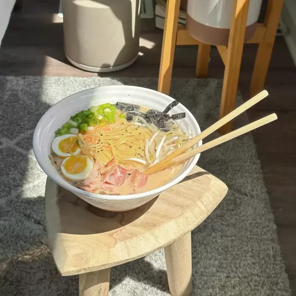 imageMora Ceramic Ramen Bowl Set of 2 45oz  Great for Pho Miso Udon Soup Instant Noodles Serving Thai or Asian Food  Microwave Safe Large Japanese Noodle Bowls Modern Kitchen  CharcoalVanilla White