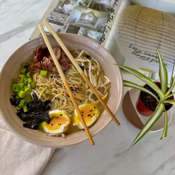 imageMora Ceramic Ramen Bowl Set of 2 45oz  Great for Pho Miso Udon Soup Instant Noodles Serving Thai or Asian Food  Microwave Safe Large Japanese Noodle Bowls Modern Kitchen  CharcoalAssorted Neutrals