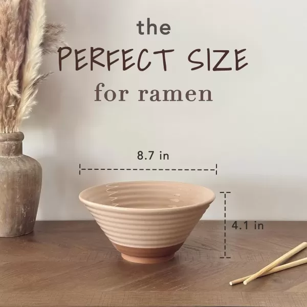 imageMora Ceramic Ramen Bowl Set of 2 45oz  Great for Pho Miso Udon Soup Instant Noodles Serving Thai or Asian Food  Microwave Safe Large Japanese Noodle Bowls Modern Kitchen  CharcoalAssorted Neutrals