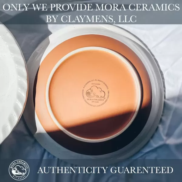 imageMora Ceramics Classic 9 Inch Round Pie Pans Set of 2  Dishwasher and Oven Safe Shallow Pans for Baking ApplePumpkin Pies Quiche Rolls etcVanilla White