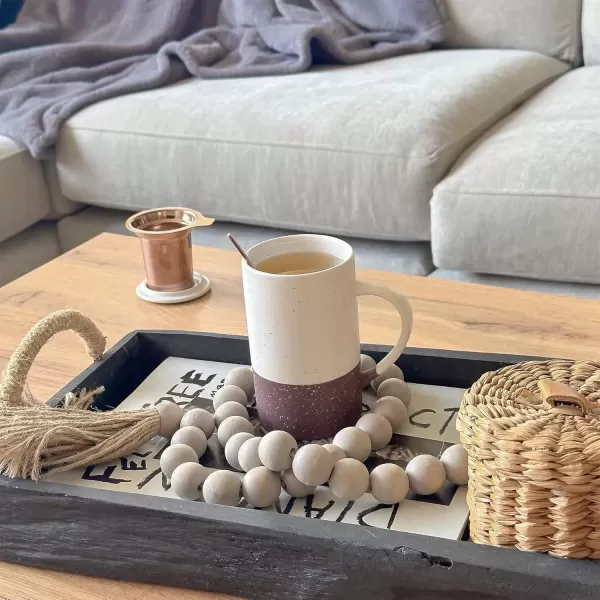imageMora Ceramics Tea Cup with Loose Leaf Infuser Spoon and Lid 12 oz Microwave and Dishwasher Safe Coffee Mug  Rustic Matte Ceramic Glaze Modern Herbal Tea Strainer  Great Gift for Women GarnetGarnet