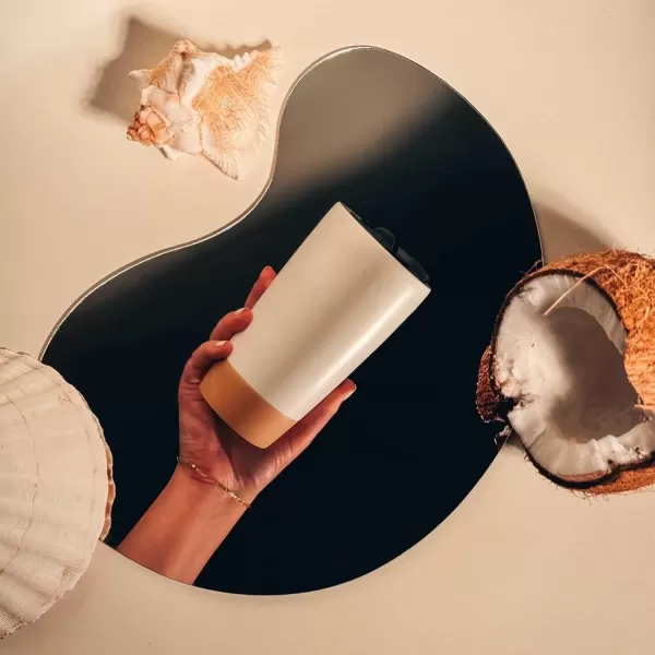 imageMora Double Wall Ceramic Coffee Travel Mug with Lid 14 oz Portable Microwave Dishwasher Safe Insulated Reusable Tall Cup Splash Resistant Lid  To Go Tumbler for Car Cup Holder Cotton WhiteCotton White