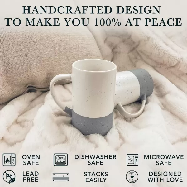 imageMora Ceramics 12oz Coffee Mug Set of 4  Ceramic Tea Cups with Handle  Microwave and Dishwasher Safe Perfect For Cup or Mug Lovers  Rustic Matte Glaze Modern Design Mugs  PetroFlint