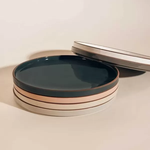 imageMora Ceramics Modern Bundle  Dinner Plates Salad Plates Cereal Bowls Pasta Bowls Latte Mugs  Assorted Neutrals  Microwave Oven and Dishwasher Safe Scratch Resistant