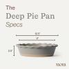 image:imageMORA Ceramic Pie Pan for Baking  9 inch  Deep and Fluted Pie Dish for Old Fashion Apple Pie Quiche Pot Pies Tart etc  Modern Farmhouse Style Porcelain Ceramic Pie Plate  TerracottaPeppercorn