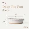 image:imageMORA Ceramic Pie Pan for Baking  9 inch  Deep and Fluted Pie Dish for Old Fashion Apple Pie Quiche Pot Pies Tart etc  Modern Farmhouse Style Porcelain Ceramic Pie Plate  TerracottaOat