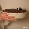 image:imageMORA Ceramic Pie Pan for Baking  9 inch  Deep and Fluted Pie Dish for Old Fashion Apple Pie Quiche Pot Pies Tart etc  Modern Farmhouse Style Porcelain Ceramic Pie Plate  TerracottaOat