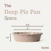 image:imageMORA Ceramic Pie Pan for Baking  9 inch  Deep and Fluted Pie Dish for Old Fashion Apple Pie Quiche Pot Pies Tart etc  Modern Farmhouse Style Porcelain Ceramic Pie Plate  TerracottaMushroom