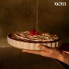 image:imageMORA Ceramic Tart Pan 95 Inch Large Porcelain Baking Dish for Tarts Quiche Pie Flan etc Fluted Ruffled Edge Oven Microwave Freezer and Dishwasher safe  Great Gift For Bakers  OatOat