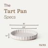 image:imageMORA Ceramic Tart Pan 95 Inch Large Porcelain Baking Dish for Tarts Quiche Pie Flan etc Fluted Ruffled Edge Oven Microwave Freezer and Dishwasher safe  Great Gift For Bakers  OatOat