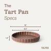 image:imageMORA Ceramic Tart Pan 95 Inch Large Porcelain Baking Dish for Tarts Quiche Pie Flan etc Fluted Ruffled Edge Oven Microwave Freezer and Dishwasher safe  Great Gift For Bakers  OatTeracotta