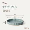 image:imageMORA Ceramic Tart Pan 95 Inch Large Porcelain Baking Dish for Tarts Quiche Pie Flan etc Fluted Ruffled Edge Oven Microwave Freezer and Dishwasher safe  Great Gift For Bakers  OatIris