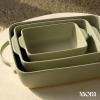 image:imageMora Ceramic Set of 2 Baking Dishes For Casserole Banana Bread Brownies Broiling Roasting and Baking 7x11 in and Loaf Pans  Porcelain Serving Bakeware from Oven to Table Freezer Safe  PeppercornThyme