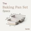 image:imageMora Ceramic Set of 2 Baking Dishes For Casserole Banana Bread Brownies Broiling Roasting and Baking 7x11 in and Loaf Pans  Porcelain Serving Bakeware from Oven to Table Freezer Safe  PeppercornOat