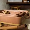image:imageMora Ceramic Set of 2 Baking Dishes For Casserole Banana Bread Brownies Broiling Roasting and Baking 7x11 in and Loaf Pans  Porcelain Serving Bakeware from Oven to Table Freezer Safe  PeppercornTeracotta