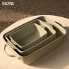 image:imageMora Ceramic Set of 2 Baking Dishes For Casserole Banana Bread Brownies Broiling Roasting and Baking 7x11 in and Loaf Pans  Porcelain Serving Bakeware from Oven to Table Freezer Safe  PeppercornPeppercorn