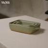 image:imageMora Ceramic Set of 2 Baking Dishes For Casserole Banana Bread Brownies Broiling Roasting and Baking 7x11 in and Loaf Pans  Porcelain Serving Bakeware from Oven to Table Freezer Safe  PeppercornThyme