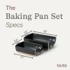 image:imageMora Ceramic Set of 2 Baking Dishes For Casserole Banana Bread Brownies Broiling Roasting and Baking 7x11 in and Loaf Pans  Porcelain Serving Bakeware from Oven to Table Freezer Safe  PeppercornLiquorice