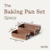 image:imageMora Ceramic Set of 2 Baking Dishes For Casserole Banana Bread Brownies Broiling Roasting and Baking 7x11 in and Loaf Pans  Porcelain Serving Bakeware from Oven to Table Freezer Safe  PeppercornTeracotta