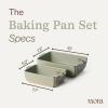 image:imageMora Ceramic Set of 2 Baking Dishes For Casserole Banana Bread Brownies Broiling Roasting and Baking 7x11 in and Loaf Pans  Porcelain Serving Bakeware from Oven to Table Freezer Safe  PeppercornThyme