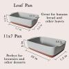 image:imageMora Ceramic Set of 2 Baking Dishes For Casserole Banana Bread Brownies Broiling Roasting and Baking 7x11 in and Loaf Pans  Porcelain Serving Bakeware from Oven to Table Freezer Safe  PeppercornEarl Grey