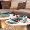 image:imageMora Ceramic Set of 2 Baking Dishes For Casserole Banana Bread Brownies Broiling Roasting and Baking 7x11 in and Loaf Pans  Porcelain Serving Bakeware from Oven to Table Freezer Safe  PeppercornIris