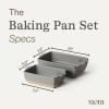 image:imageMora Ceramic Set of 2 Baking Dishes For Casserole Banana Bread Brownies Broiling Roasting and Baking 7x11 in and Loaf Pans  Porcelain Serving Bakeware from Oven to Table Freezer Safe  PeppercornPeppercorn