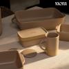 image:imageMora Ceramic Set of 2 Baking Dishes For Casserole Banana Bread Brownies Broiling Roasting and Baking 7x11 in and Loaf Pans  Porcelain Serving Bakeware from Oven to Table Freezer Safe  PeppercornMushroom