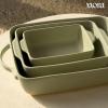 image:imageMora Ceramic Set of 2 Baking Dishes For Casserole Banana Bread Brownies Broiling Roasting and Baking 7x11 in and Loaf Pans  Porcelain Serving Bakeware from Oven to Table Freezer Safe  PeppercornThyme