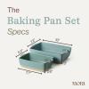 image:imageMora Ceramic Set of 2 Baking Dishes For Casserole Banana Bread Brownies Broiling Roasting and Baking 7x11 in and Loaf Pans  Porcelain Serving Bakeware from Oven to Table Freezer Safe  PeppercornIris