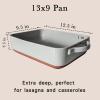 image:imageMora Ceramic Set of 2 Baking Dishes For Casserole Banana Bread Brownies Broiling Roasting and Baking 7x11 in and Loaf Pans  Porcelain Serving Bakeware from Oven to Table Freezer Safe  PeppercornEarl Grey